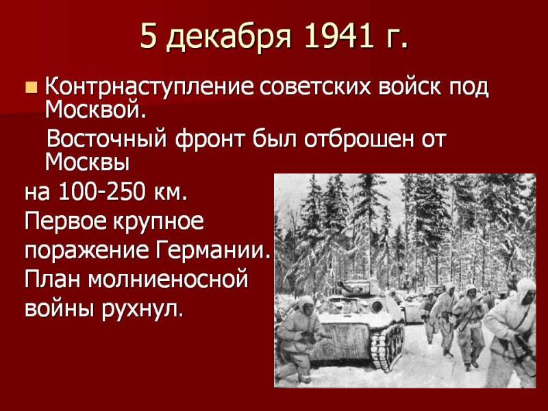 Карта контрнаступления под москвой 1941 1942