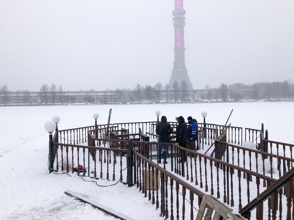 Для крещенских купаний в СВАО оборудуют купель на Дворцовом пруду