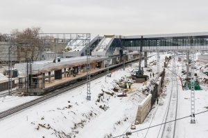 Строящаяся станция Марьина Роща МЦД-2 готова на 90%