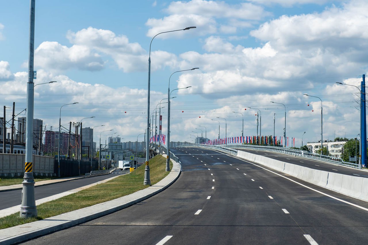 Эстакада Южного участка Московского скоростного диаметра