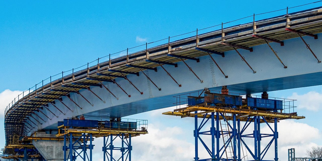 Вес металлоконструкций двух эстакад южного направления МСД  составил более 8,5 тыс тонн